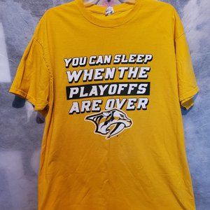 Nashville Predators NHL Hockey Mens Jerzees XL Playoff Tee Shirt